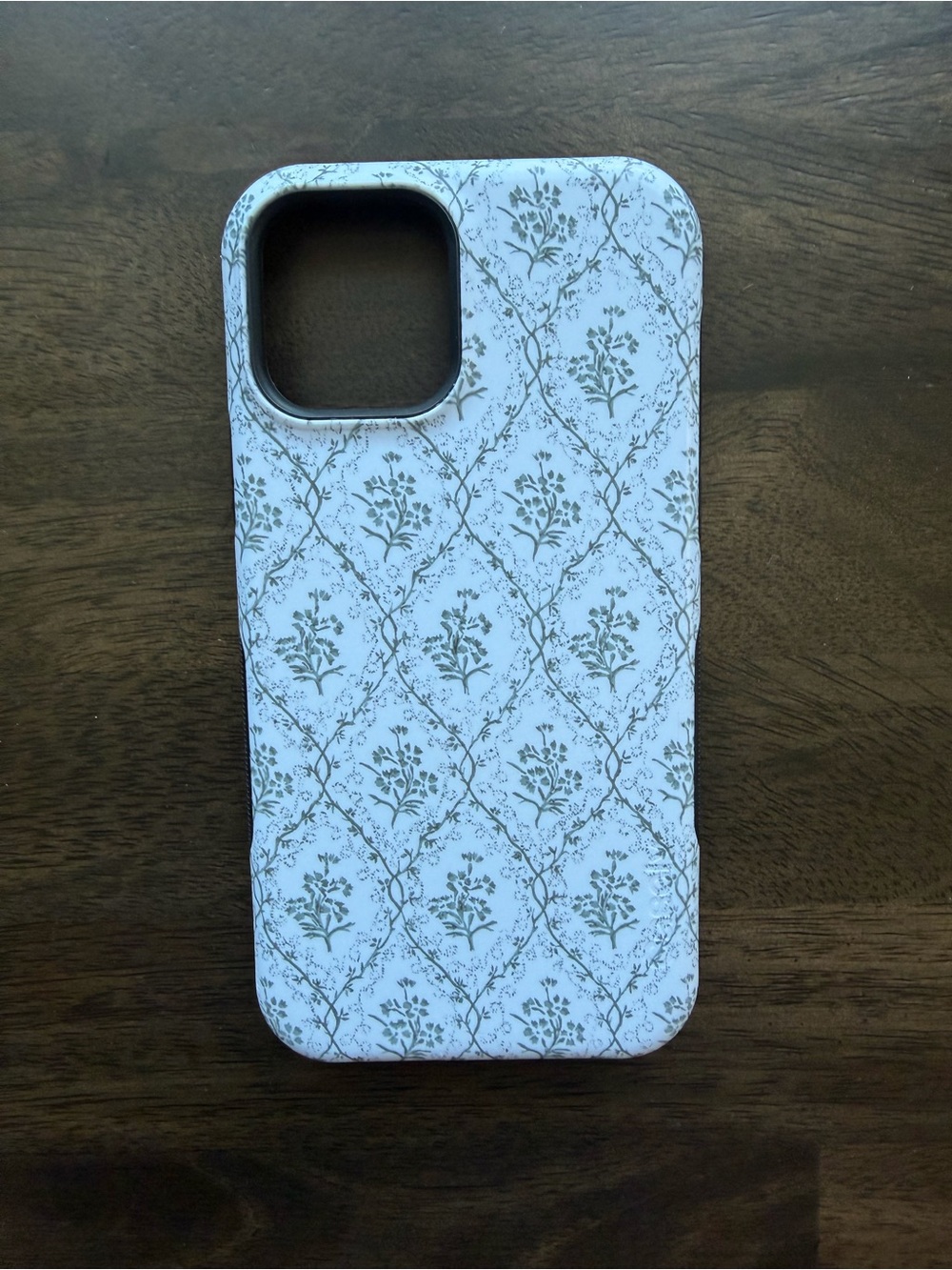 iPhone 12 White Floral Pattern Protective Phone Case - Elegant Slim Cover